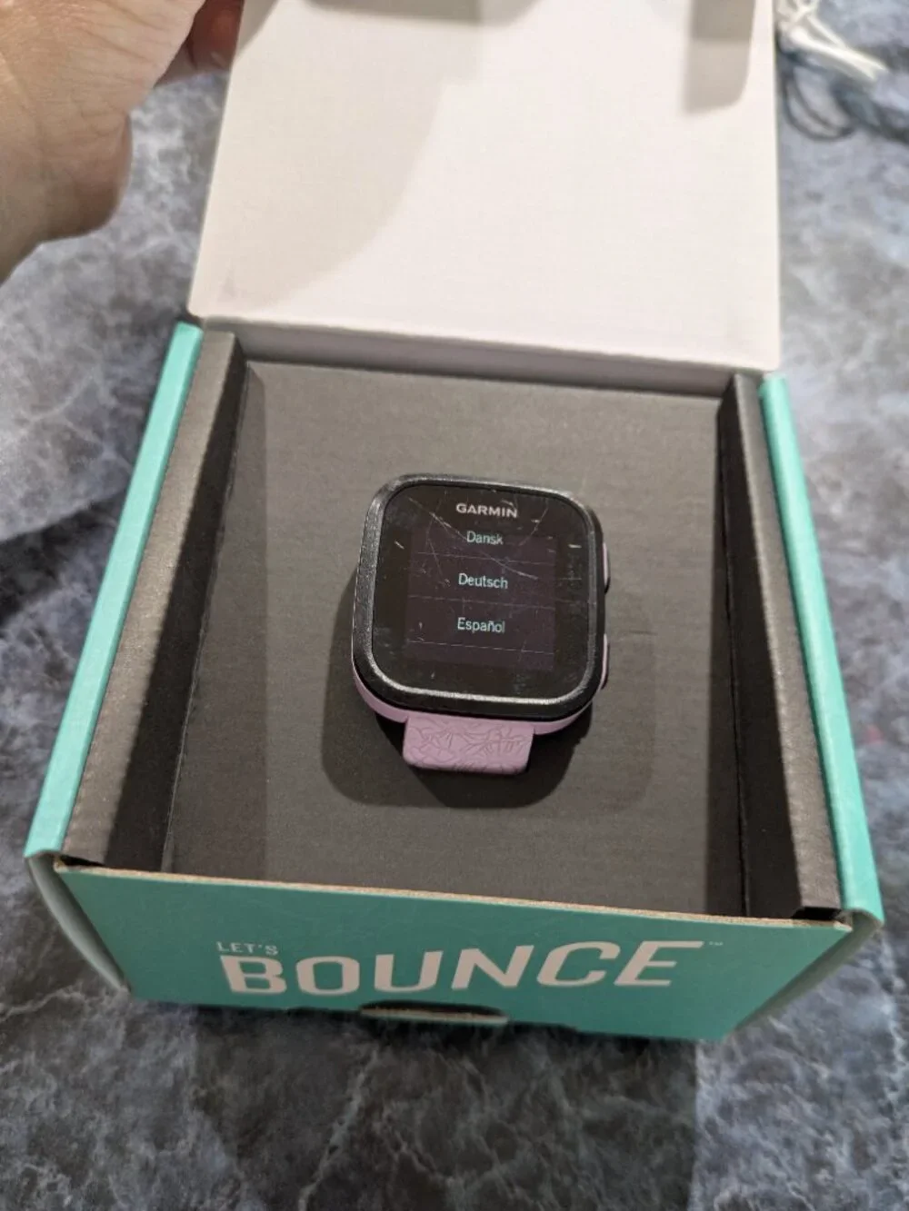 Garmin Bounce Kids Smart Watch Lilac Floral GPS Text/Voice/Track 010-02448-01